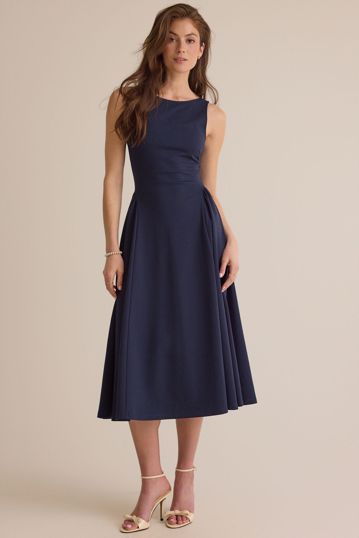 Annaliese Basque Waist Maxi Dress
