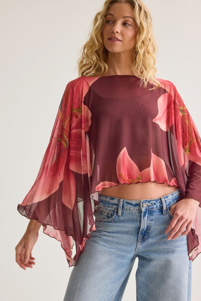Brielle Floral Poncho