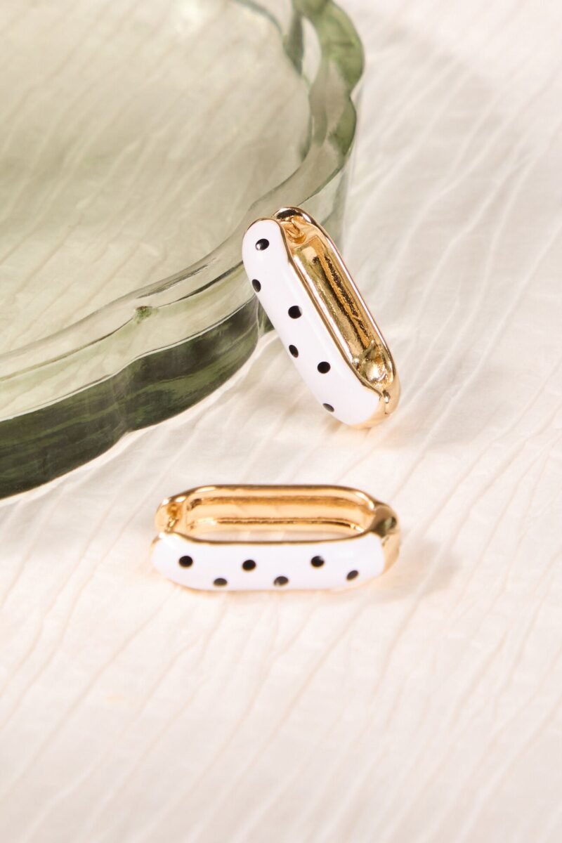 Dotted Oval Statement Hoops