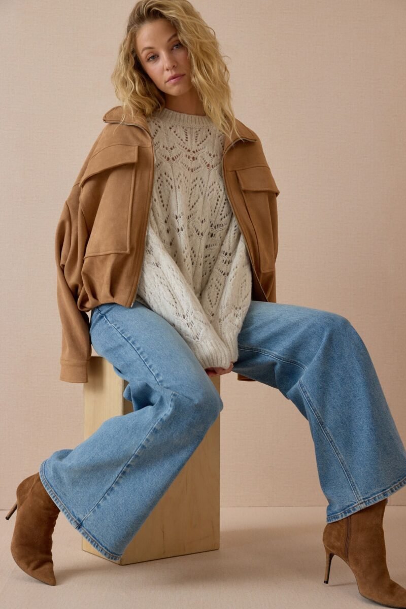 Fia Oversized Pointelle Crew