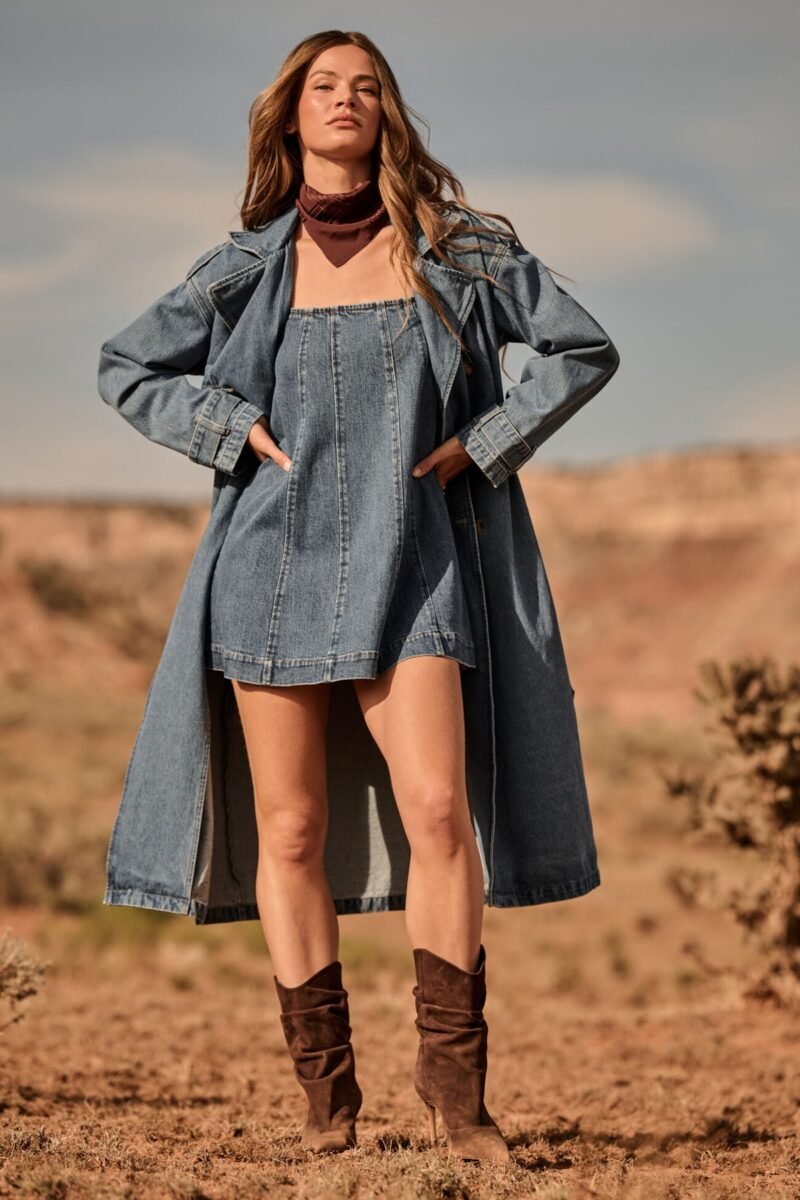 Jane Denim Trench