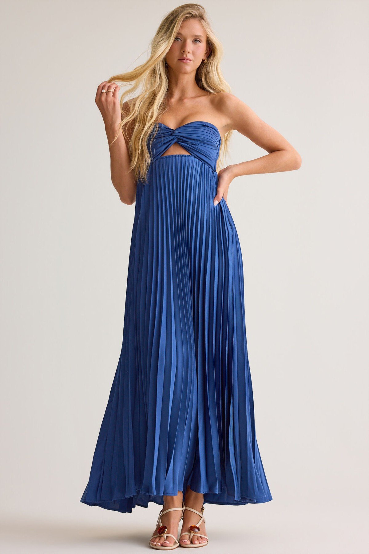Nellie Satin Maxi Dress - Image 2