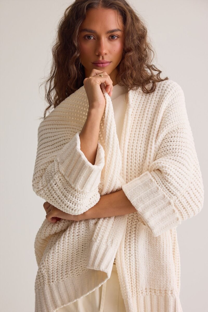 Olivia Chenille Open Front Cardigan