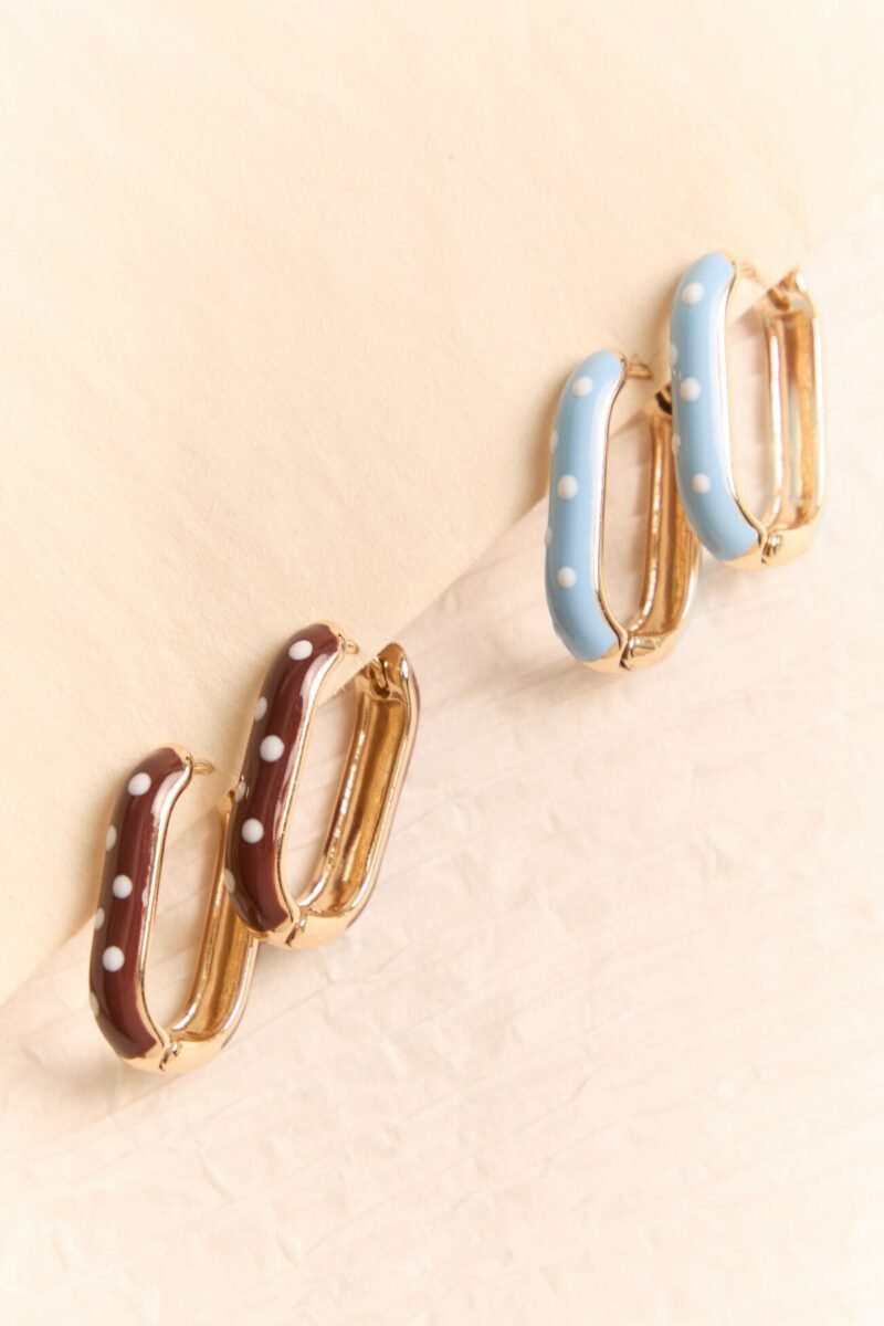 Polka Dot Oval Hoop