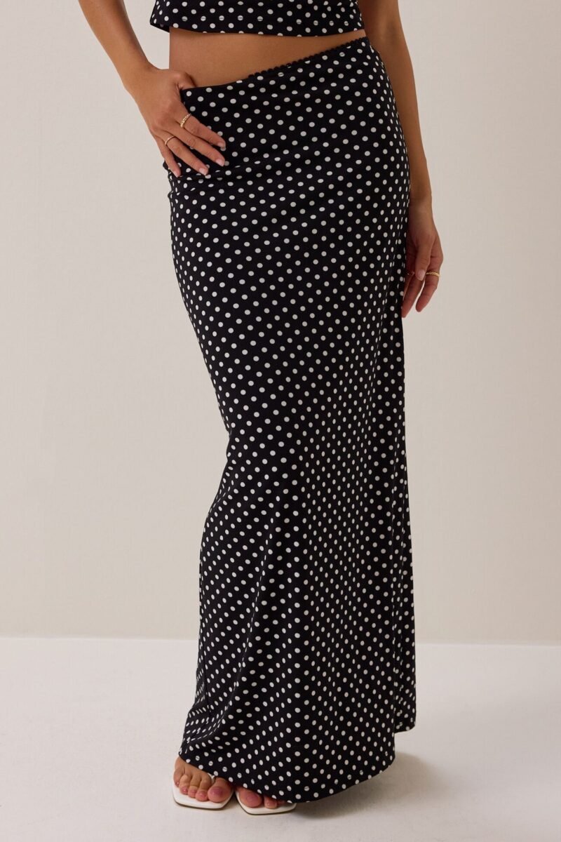 Priscilla Polka Dot Maxi Skirt