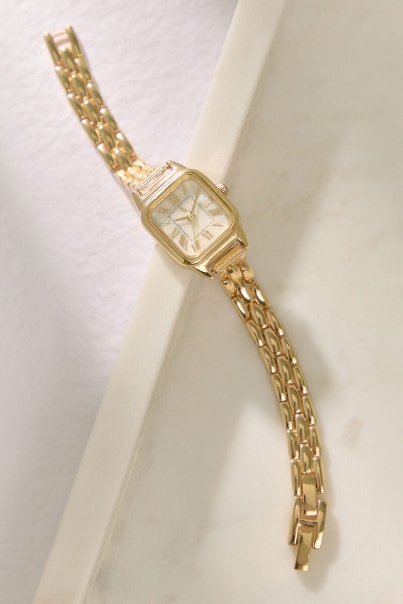 Square Face Watch Panther Link