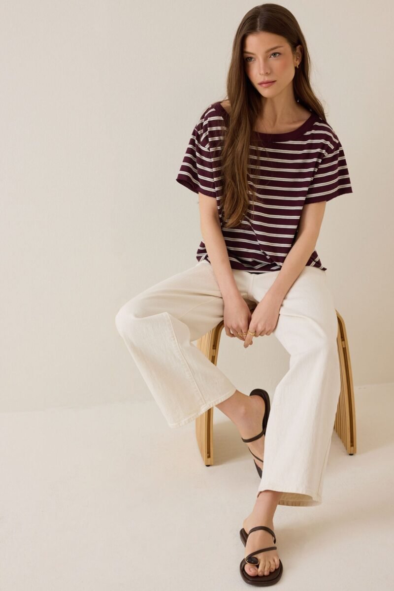 Tammy Stripe Boatneck Tee
