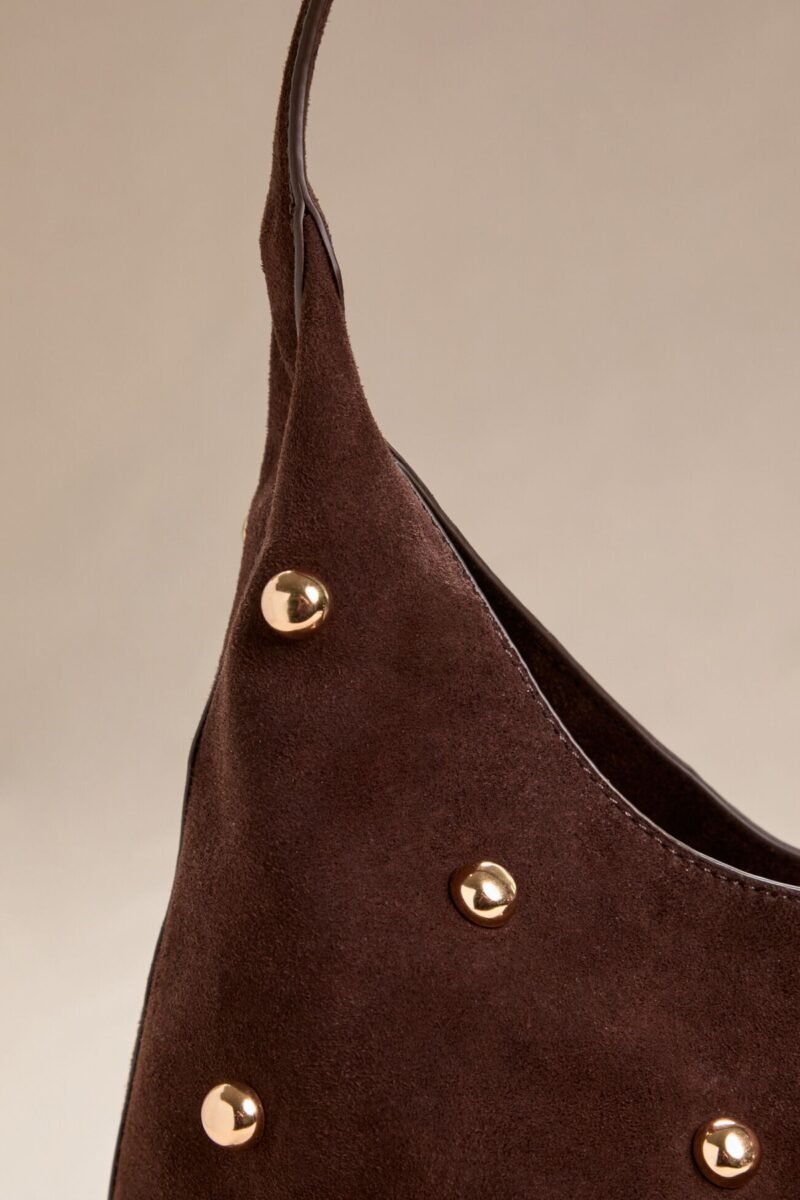 Victoria Studded Suede Bag