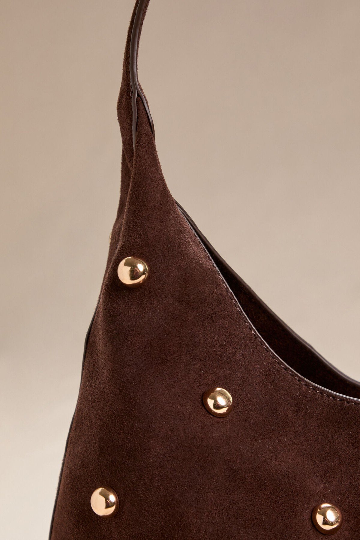 Victoria Studded Suede Bag